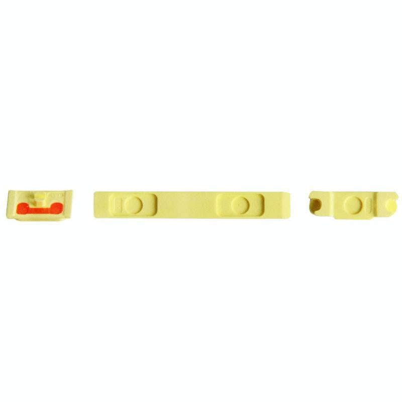 3 in 1 Mute Button + Power Button + Volume Button for iPhone 5C(Yellow)