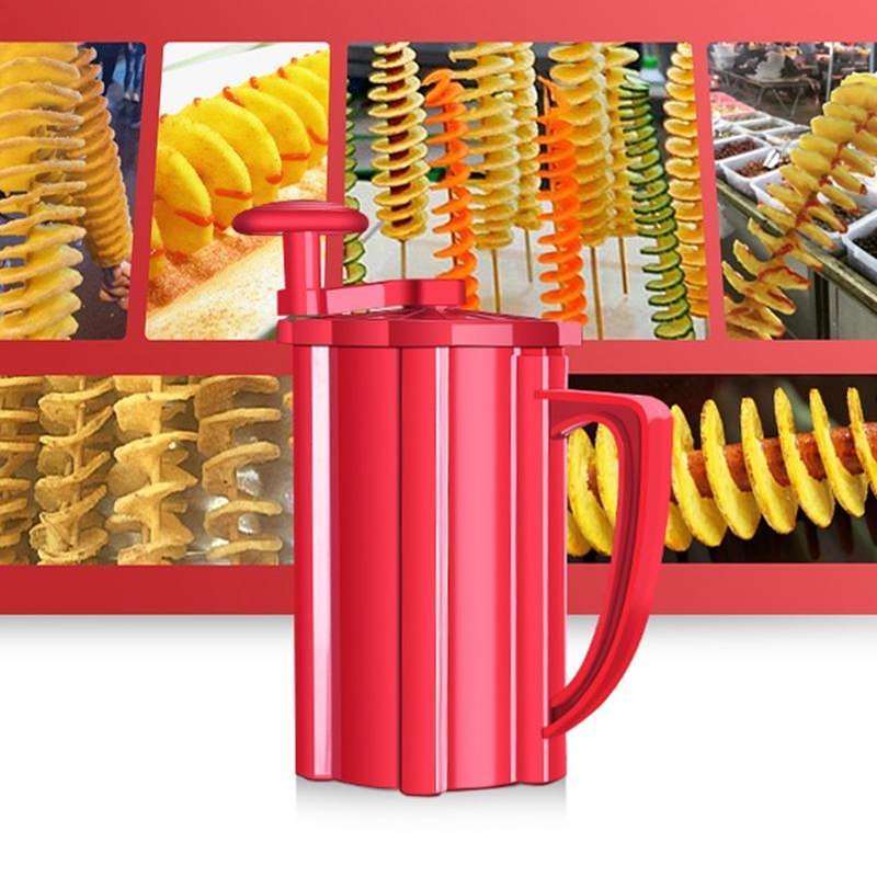 528-6 Popular Tornado Potato Slicer Manual Twist Spiral Potato Cutter Whirlwind Potatoes Machine ...