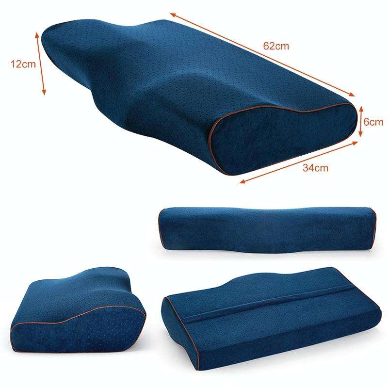 Butterfly Shape Memory Foam Snorked Pillow Slow Rebound Health Care Cervical Pillow, Dimensions: ...