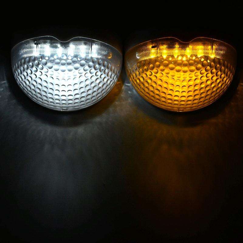 Semi-circular IP55 Waterproof Solar Light Control Fence Light Garden Lamp(White Light)
