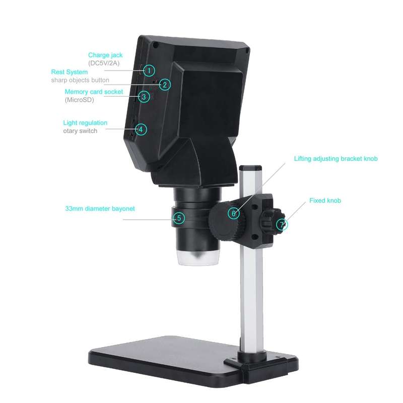 G1000 Digital Microscope HD Mobile Phone Repair Electron Microscope, Specification: Aluminum Allo...
