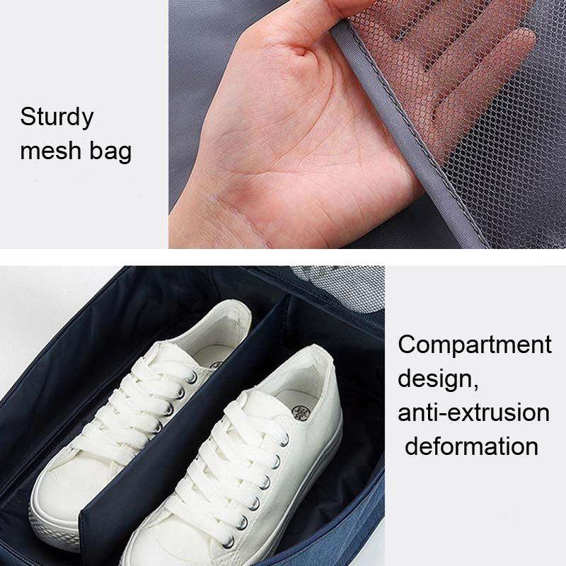 Multifunctional Travel Shoe Storage Bag Portable Multi-layer Shoe Box(Red)