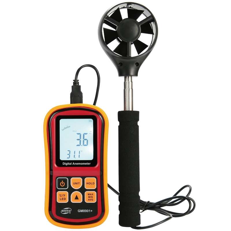 BENETECH GM8901+ High Accuracy Anemometer Wind Speed Gauge Temperature Measure Digital LCD Displa...
