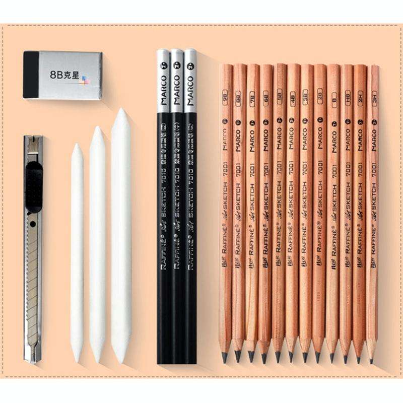 Mark Pencil 21-Piece Student Sketch Drawing Pen Set