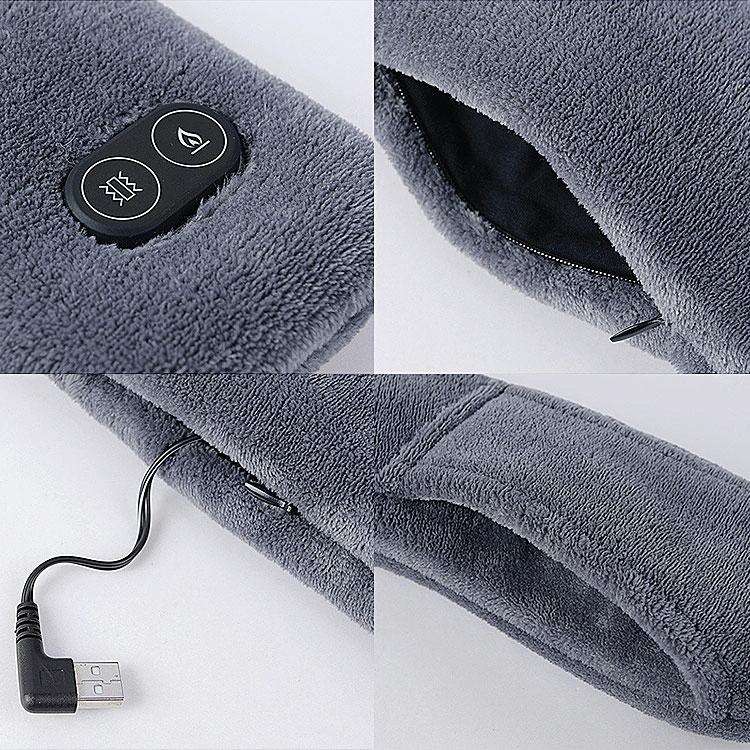 USB Charging Heating Massage Scarf Warmth Neck(Lavender)
