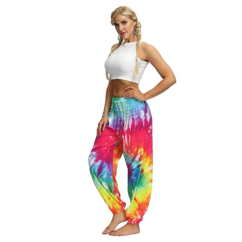 Tie-dye Gradient Beach Holiday Bloomers Suit (Color:Free Size Size:YCI055)