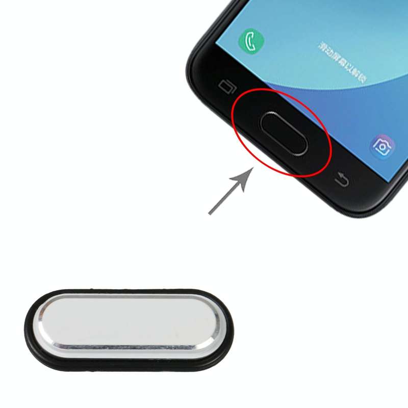 Home Key for Samsung Galaxy J3 2017/J5 2017/J7 2017 SM-J330 SM-J530 SM-J730 (Silver)