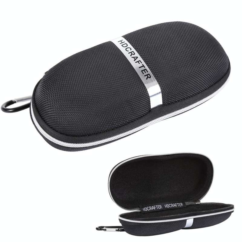 HDCRAFTER E-001 Sunglasses Zipper Style Solid Glasses Protection Case + Microfiber Cloth, Size: 1...