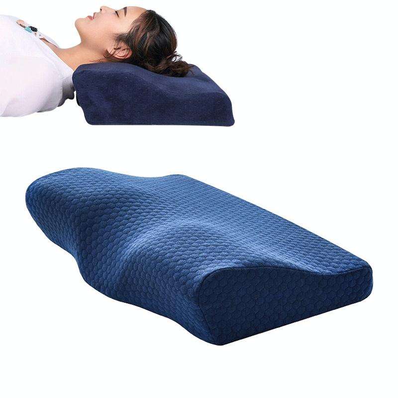 Butterfly Shape Memory Foam Snorked Pillow Slow Rebound Health Care Cervical Pillow, Dimensions: ...