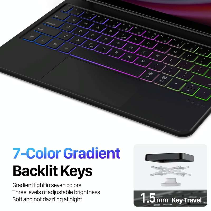 For Samsung Galaxy Tab S9 / S8 / S7 DUX DUCIS MK Series Floating Magnetic Keyboard Tablet Leather...