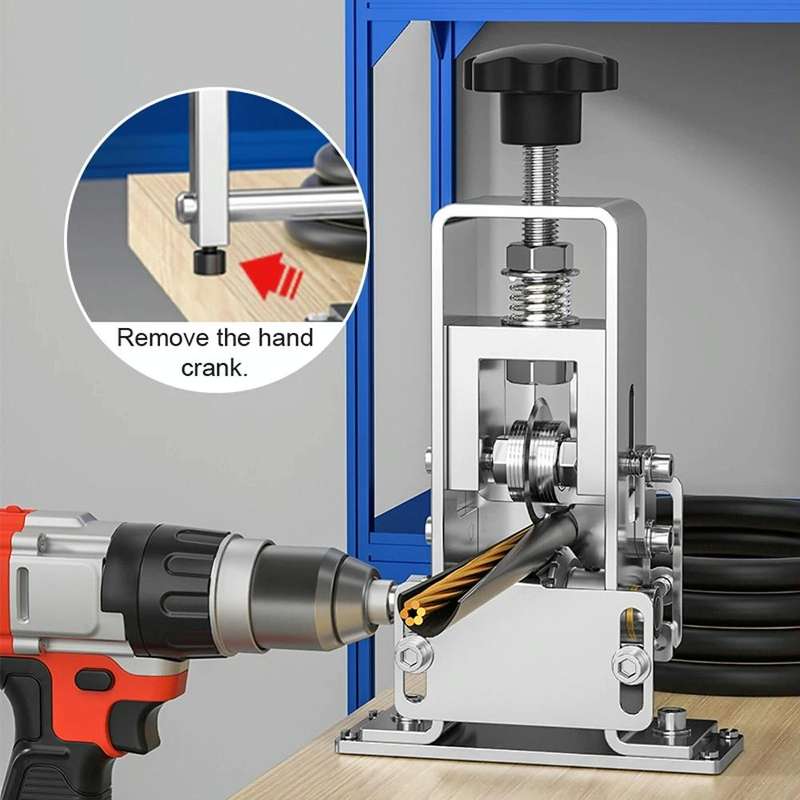 Household Hand-Cranked Small Stripping Machine Waste Wire And Cable Stripping Tool, Style: Peelin...
