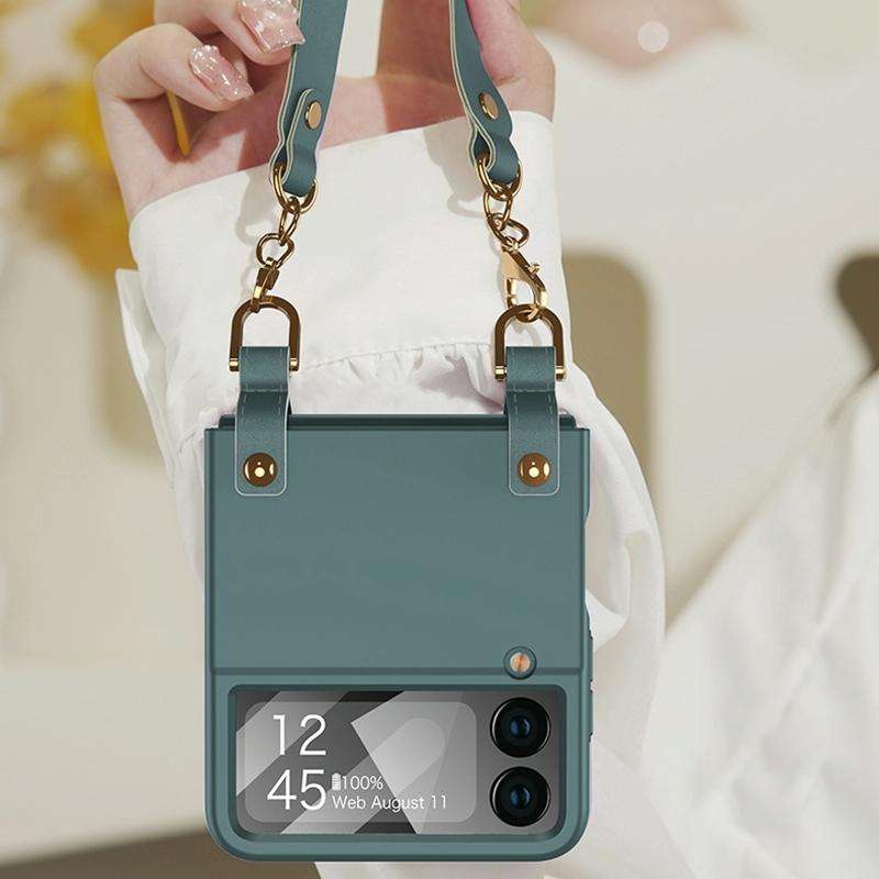 For Samsung Galaxy Z Flip4 GKK Integrated Ultra-thin Handbag Phone Case(Black)