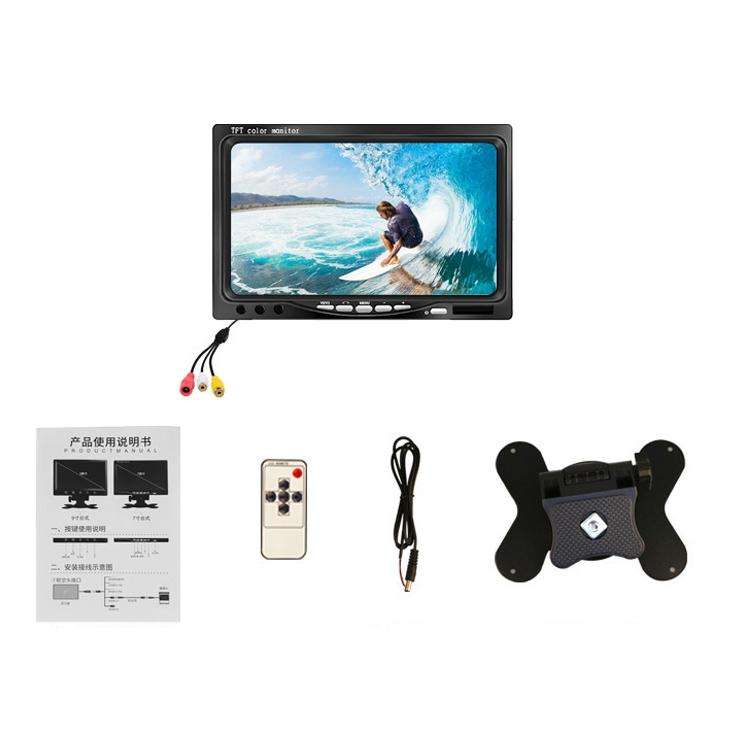 YB-700A-1 7 Inch 12/24V HD Car Monitor Display HDMI VGA AV Interface Home Computer Video Player R...