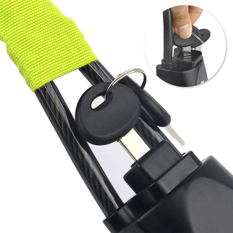 S308 Car Steering Wheel Wire Rope Lock Security Anti-theft Locks(Red)