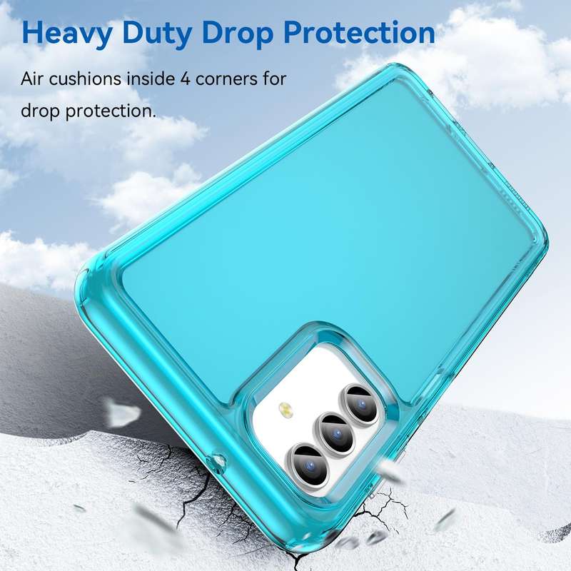 For Samsung Galaxy A04s Candy Series TPU Phone Case(Transparent Blue)