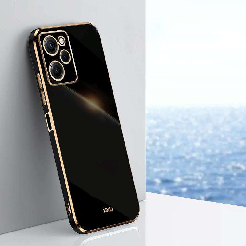 For Xiaomi Redmi Note 12 Pro Speed XINLI Straight Edge 6D Electroplate TPU Phone Case(Black)