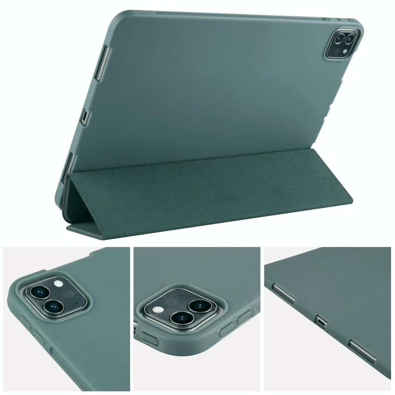 For iPad Pro 11 (2020) 3-folding Horizontal Flip PU Leather + Shockproof Honeycomb TPU Tablet Cas...
