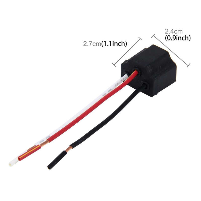 2 PCS H4 Car Auto LED Bulb Ceramic Insulation Socket Holder (No Including Light)