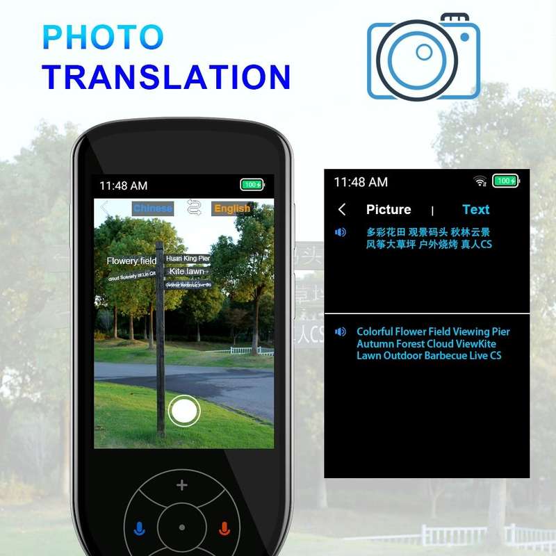 V600 Offline Photography Voice Translator Smart Portable 137 Languages Real Time Translator