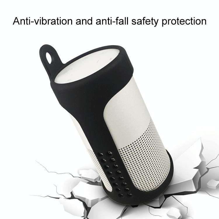 Portable Shockproof Silica Gel Bluetooth Speaker Protective Case for Bose Soundlink Revolve (Black)