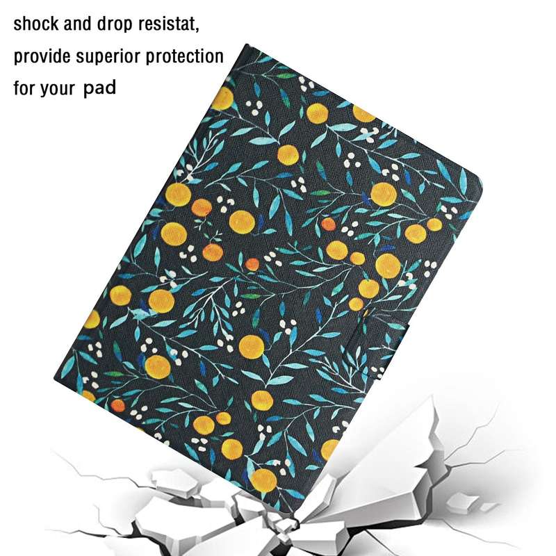 For Samsung Galaxy Tab A9 Flower Pattern Horizontal Flip PU Tablet Case with Sleep / Wake-up Func...