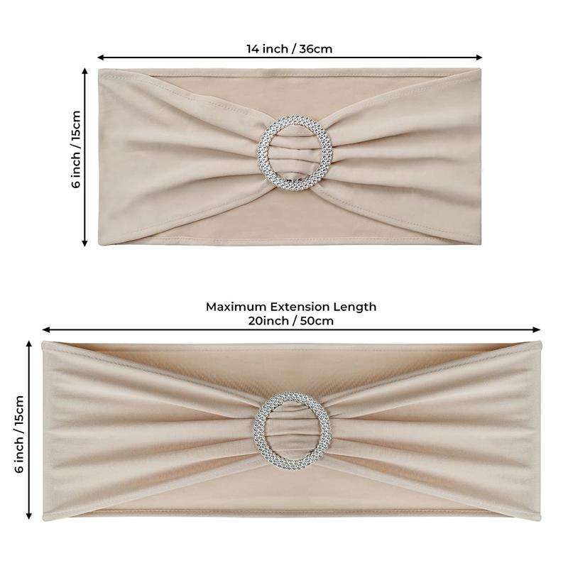 Tie-Free Elastic Chair Back Flower Bow Chair Cover Seat Decoration Ties Hotel Wedding Supplies(Ch...