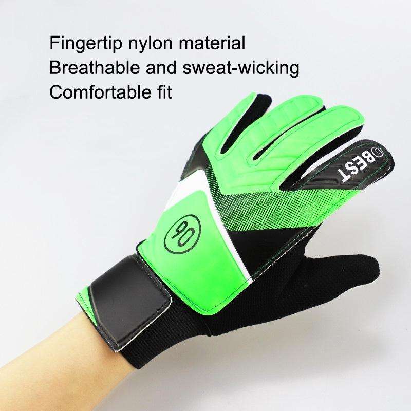 Children Football Goalkeeper Glove Latex Anti-Collision Goalkeeper Gloves, Size: 6(Blue)