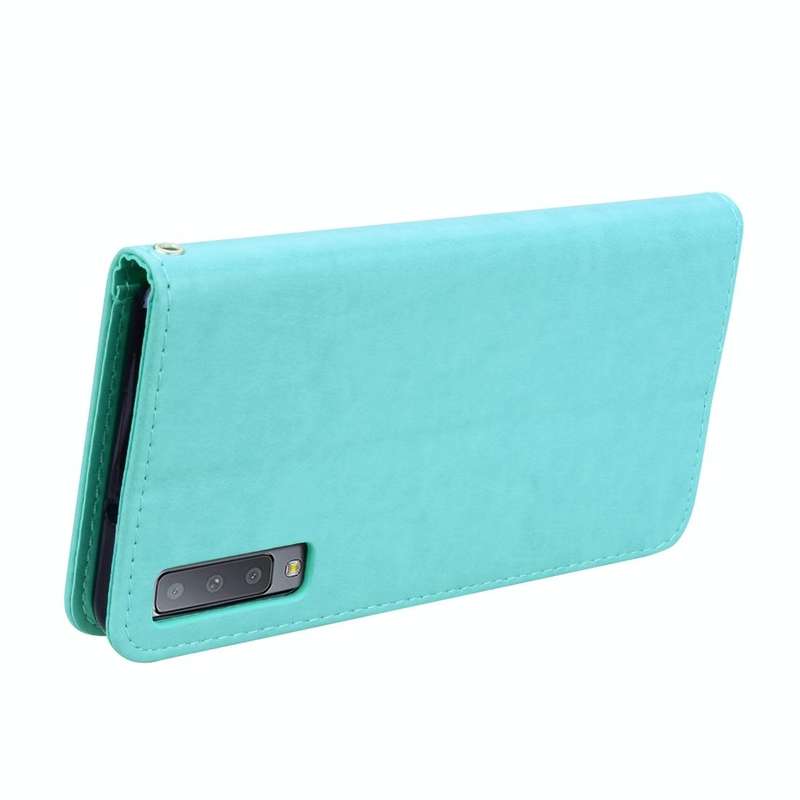 Rose Embossed Horizontal Flip PU Leather Case for Samsung Galaxy A7 (2018) , with Holder & Card S...