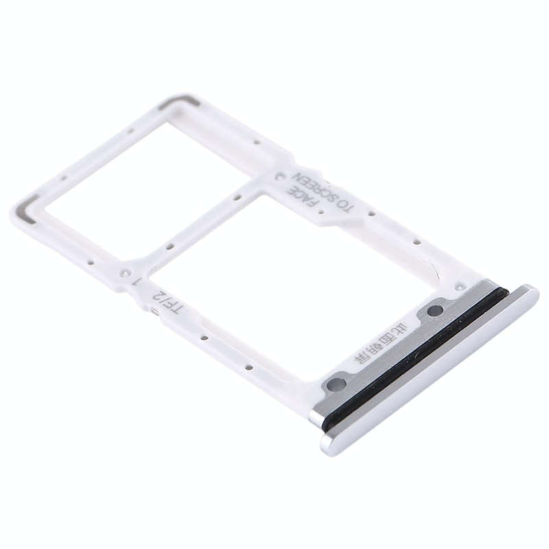 SIM Card Tray + SIM Card Tray / Micro SD Card Tray for Xiaomi Mi CC9 (Silver)