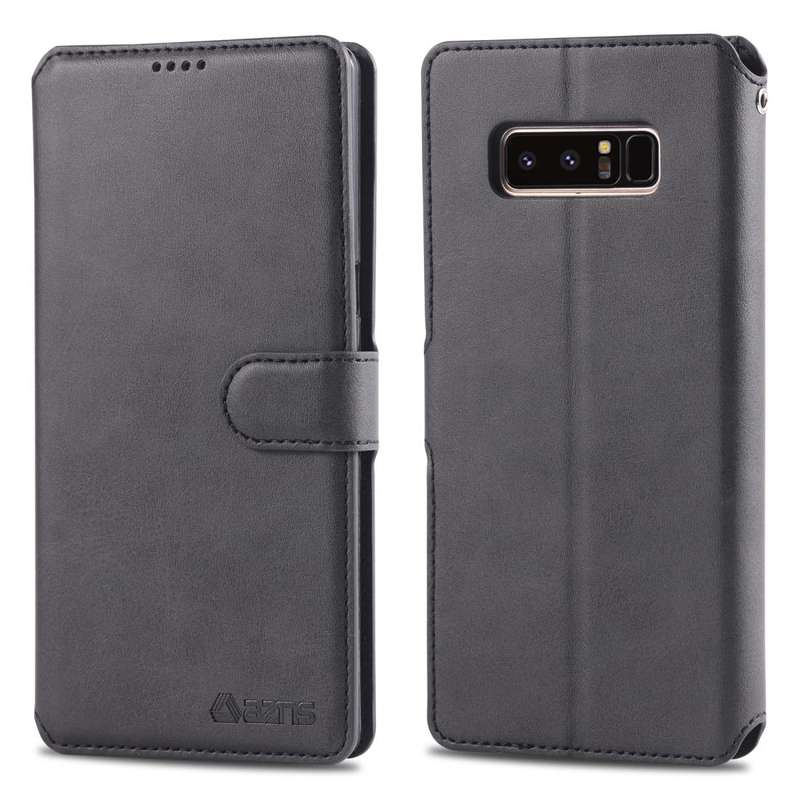 For Galaxy Note 8 AZNS Calf Texture Magnetic Horizontal Flip PU Leather Case with Holder & Card S...