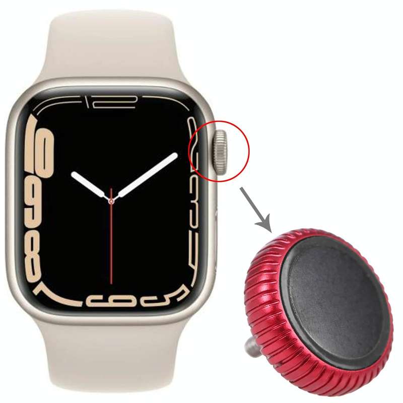 Watch Crown Nut Replacement For Apple Watch Series 7 (GPS) (Red)