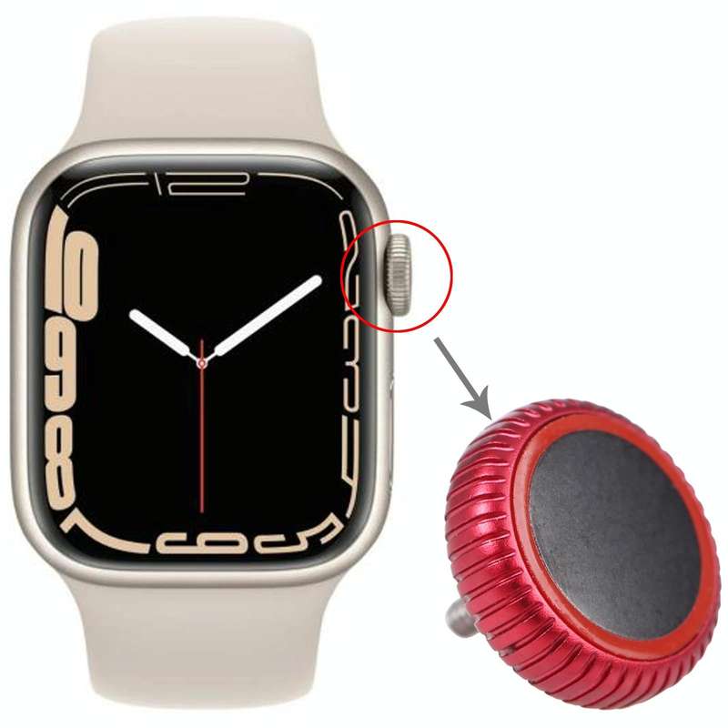 Watch Crown Nut Replacement For Apple Watch Series 7 (LTE) (Red)