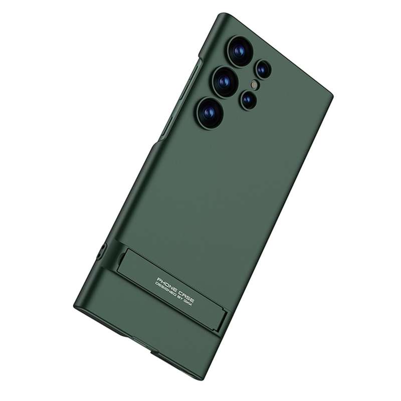 For Samsung Galaxy S23 Ultra 5G GKK Triumph Ultra Thin Full Coverage Phone Case with Stand(Green)