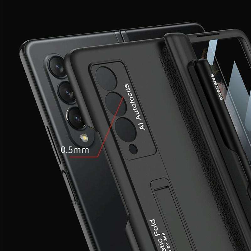 For Samsung Galaxy Z Fold3 5G GKK Integrated Magnetic Full Coverage Phone Flip Case with Pen Slot...