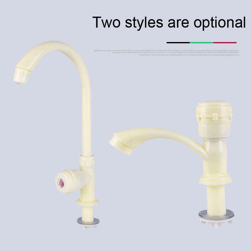 Plastic Kitchen Single Cold Sink Faucet Vertical Faucet, Specification: Hand Wheel