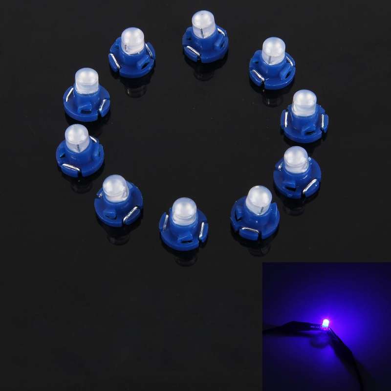 10PCS 2W T4.2 Wedge Instrument Panel LED Light Dashboard Gauge Cluster Indicator Lamp Bulb(Blue L...