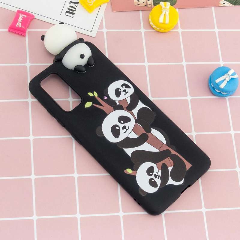 For Samsung Galaxy A33 5G Shockproof Cartoon TPU Phone Case(Three Pandas)