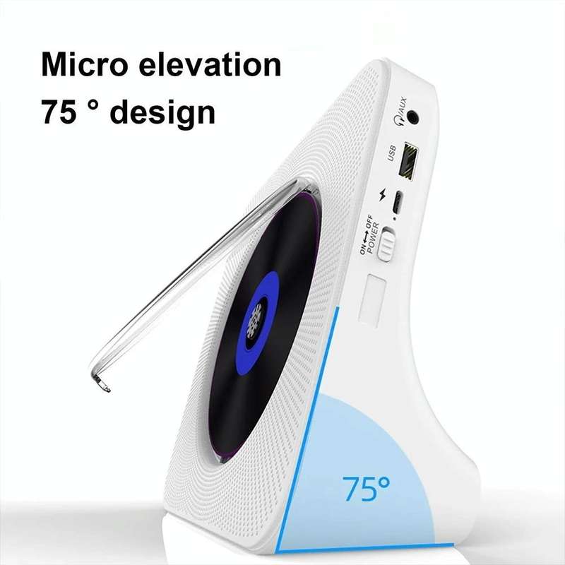 Kecag KC-806 2A Retro Bluetooth Music Disc Album CD Player, Specification:Plug-in Version(White)