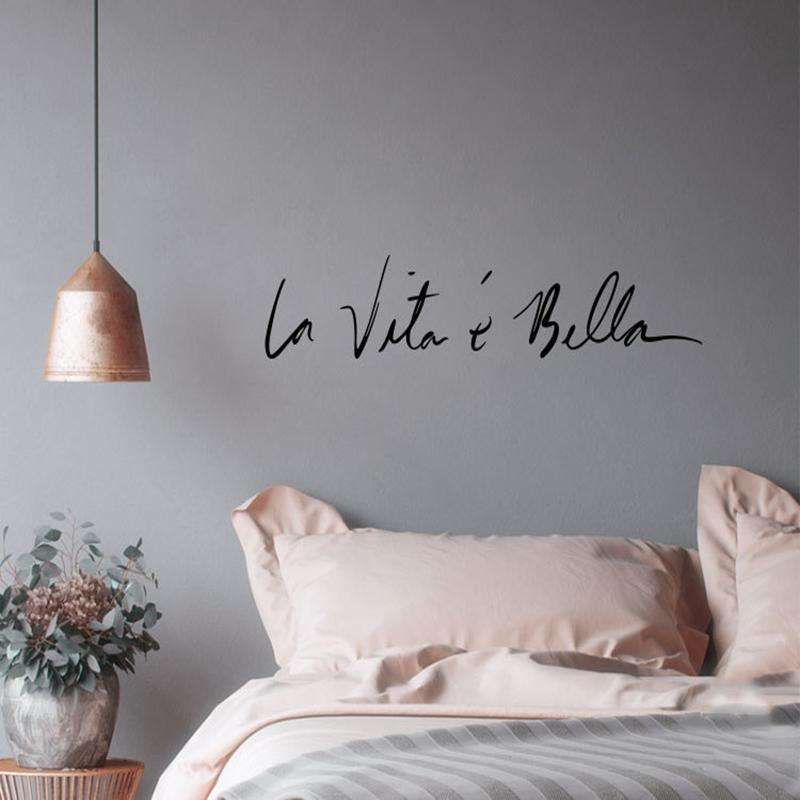 Italian Beautiful Life Decorative Wall Stickers, Size:40x8cm(Gold)