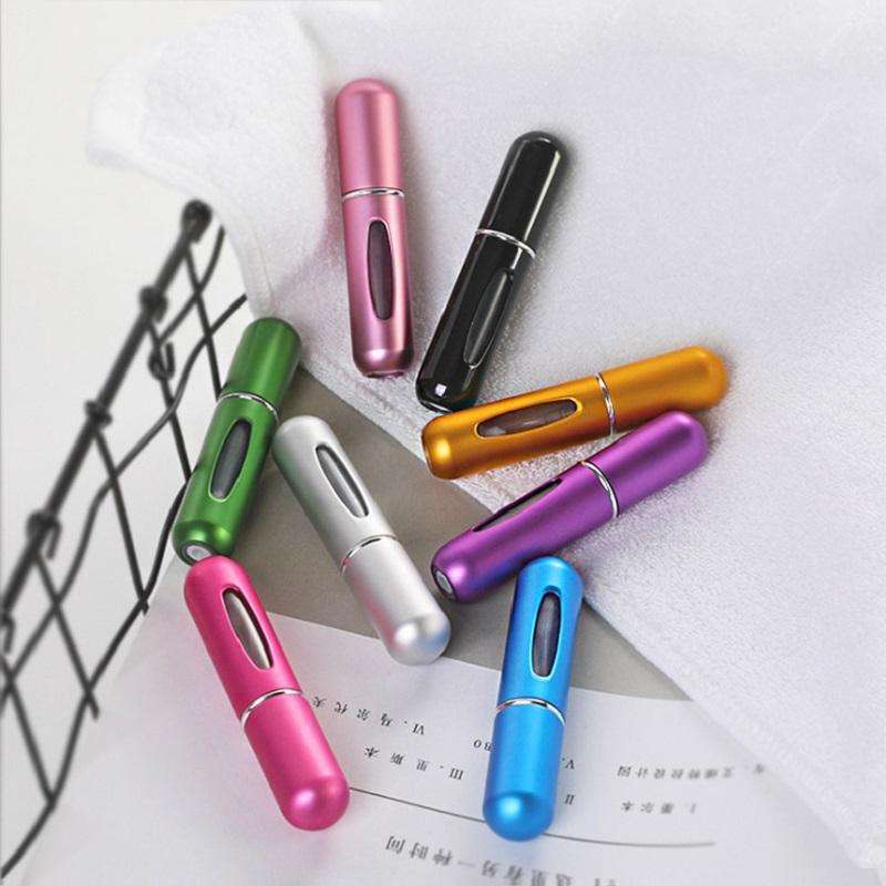 5 PCS 5ml Mini Perfume Spray Bottle With Bottom Filling Self-Pump Type Travel Portable Sub-Bottli...