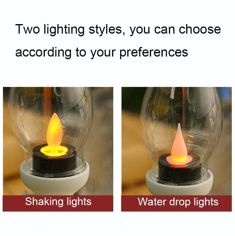Retro Luminous Kerosene Lamp Christmas Simulation Oil Lamp Decoration, Spec: Water-drop (Bronze)