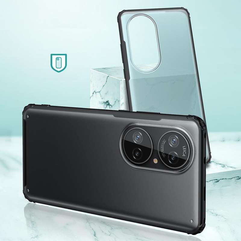 For Huawei P50 Pro Four-corner Shockproof TPU + PC Protective Case(Black)