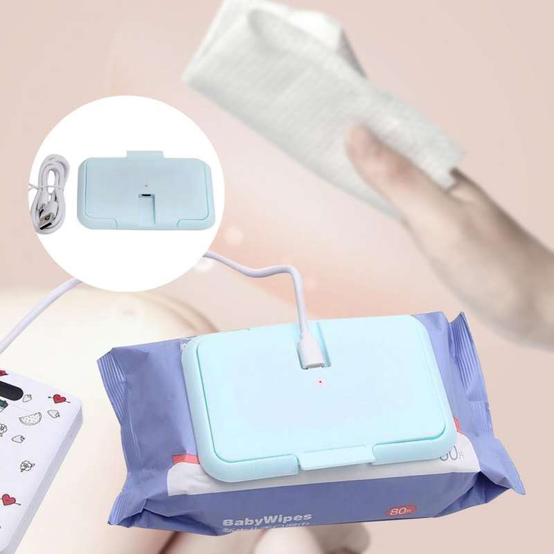 Home Car Portable USB Wet Towel Heater(Light Blue)