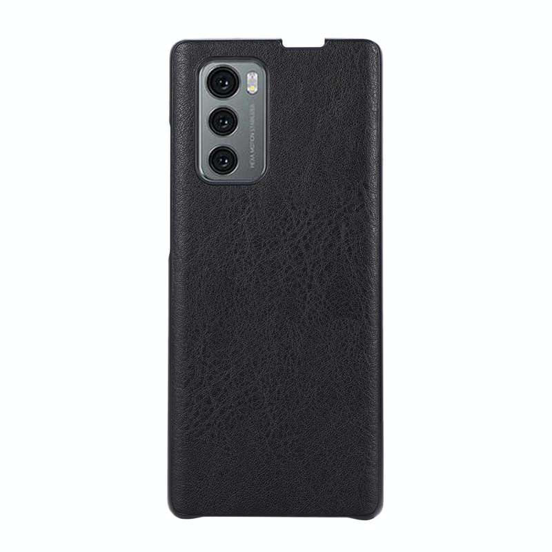 For LG Wing 5G FaletteTexture PU+TPU+PC Shockproof Phone Case(Black)