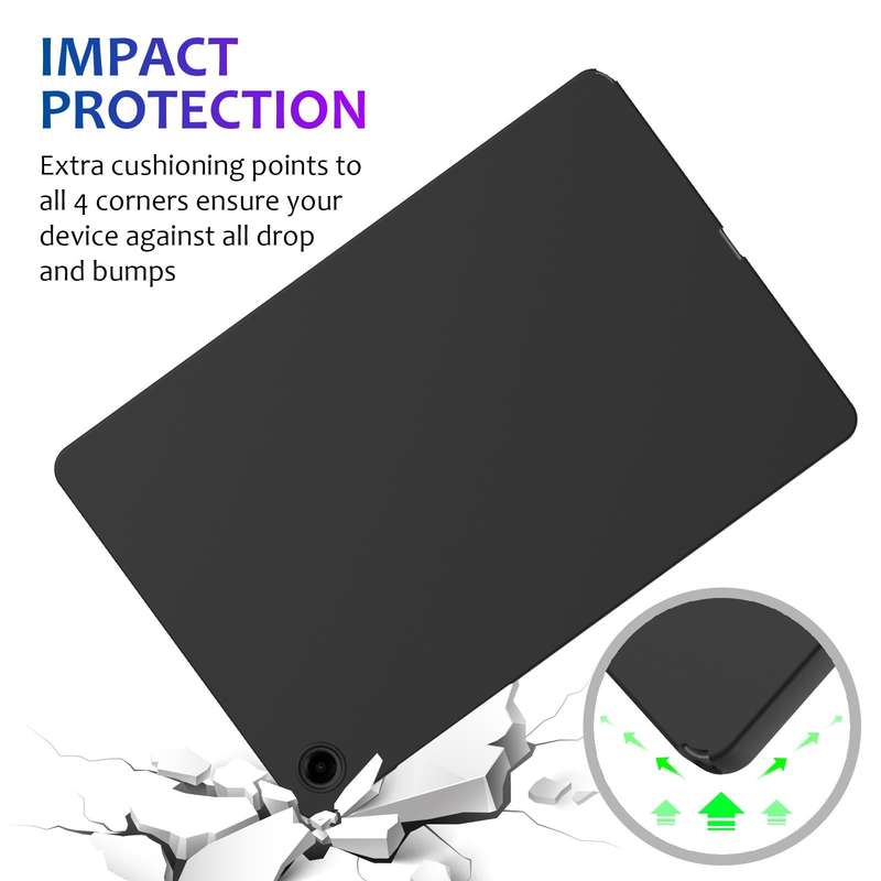 For Samsung Galaxy Tab A9+ Pure Color Liquid Silicone Shockproof Tablet Case(Black)