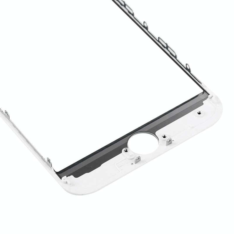 Front Screen Outer Glass Lens with Front LCD Screen Bezel Frame for iPhone 7 (White)