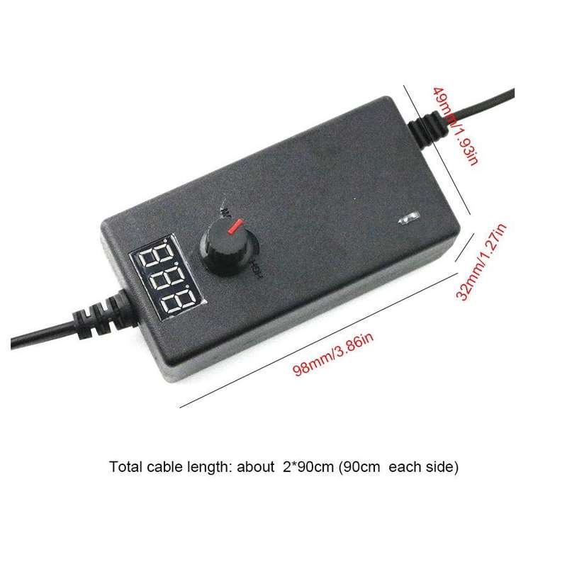 9V-24V 1A AC To DC Adjustable Voltage Power Adapter Universal Power Supply Display Screen Power S...