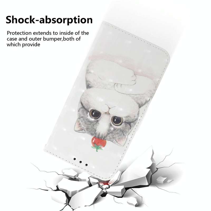 For OPPO Reno 8Pro 3D Colored Horizontal Flip Leather Phone Case(Cute Cat)