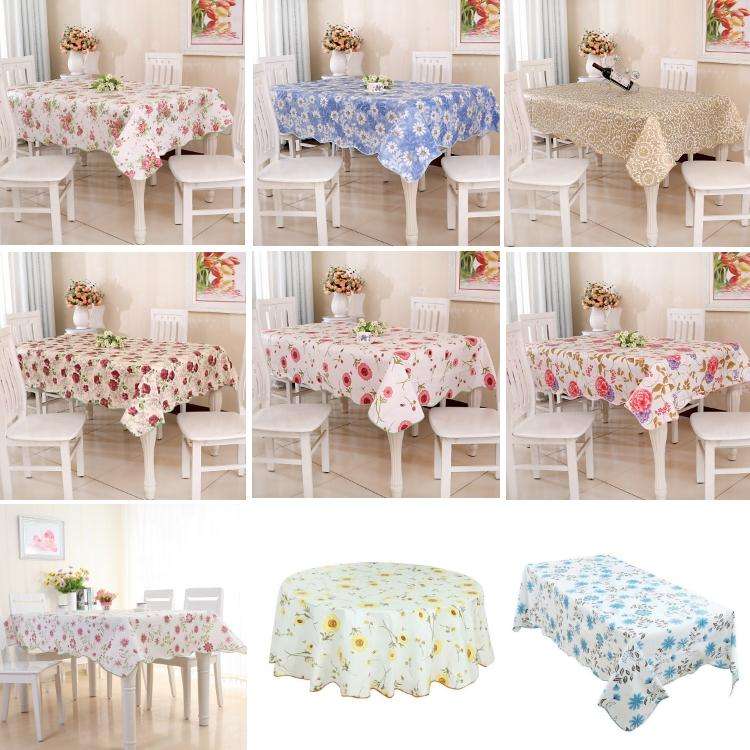 PEVA Oil&Water Resistant Coffee Table Tablecloth, Size: 106x152cm(No.384)