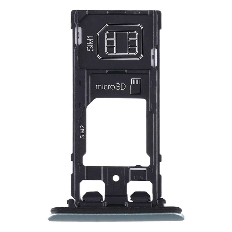 SIM Card Tray + SIM Card Tray + Micro SD Card Tray for Sony Xperia XZ2 Compact(Green)